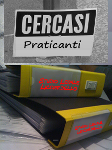 Cartello ricerca praticanti